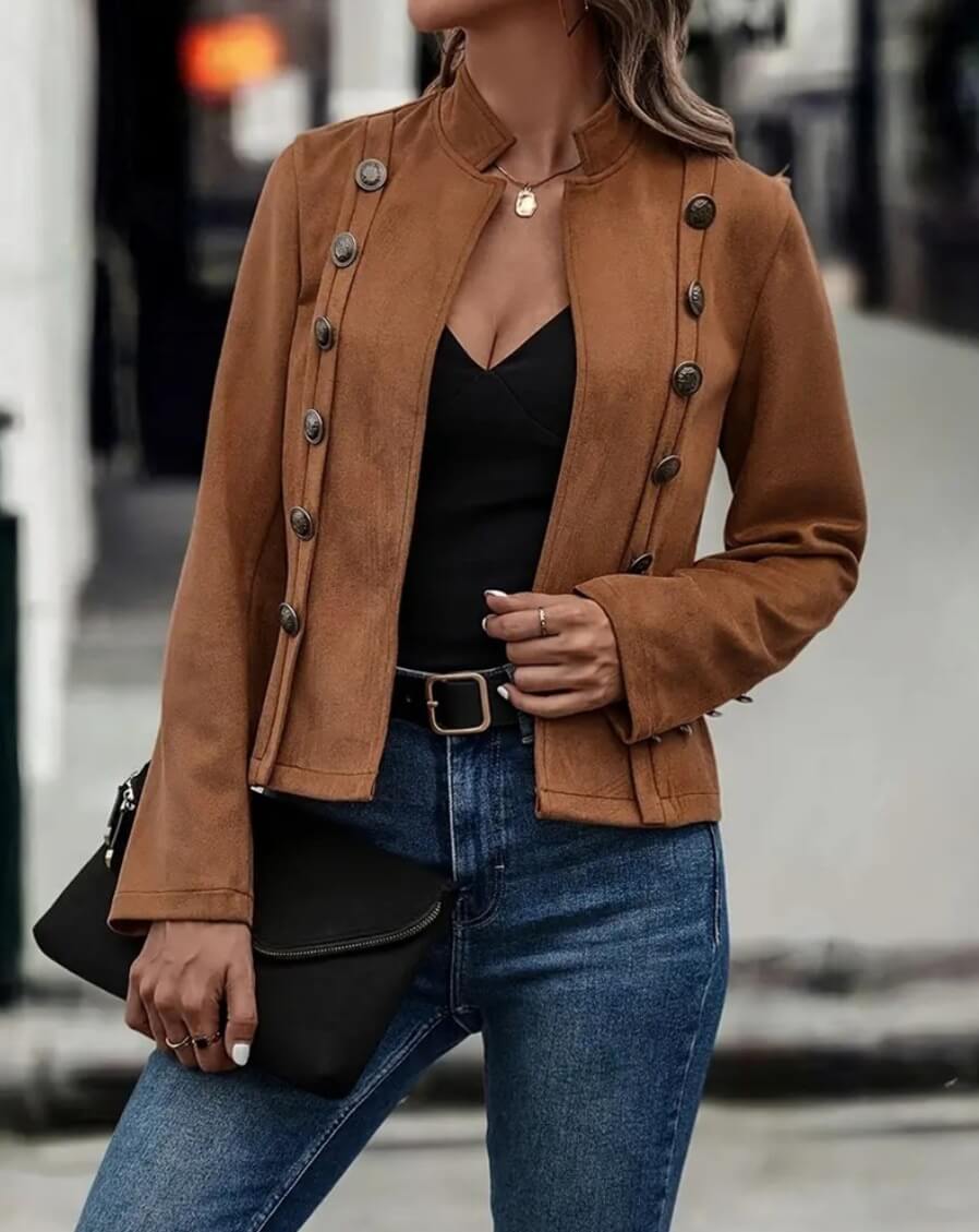Jaqueta Feminina Casual Caramelo 1