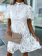 Vestido Curto Bordado Branco 1