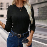 Blusa Canelada de Manga Longa Eliza