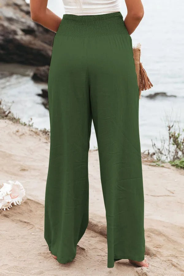 Calça Pantalona de Cintura Alta Amalia