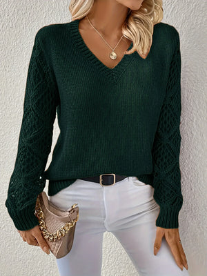 Suéter Feminino em Tricot Verde Escuro 4