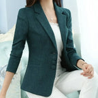 Blazer Feminino Casual Verde Escuro 02