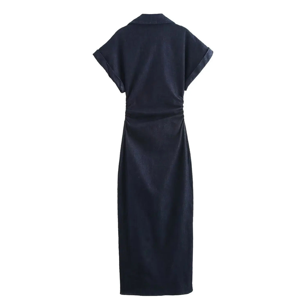 Vestido Midi Azul Marinho 06