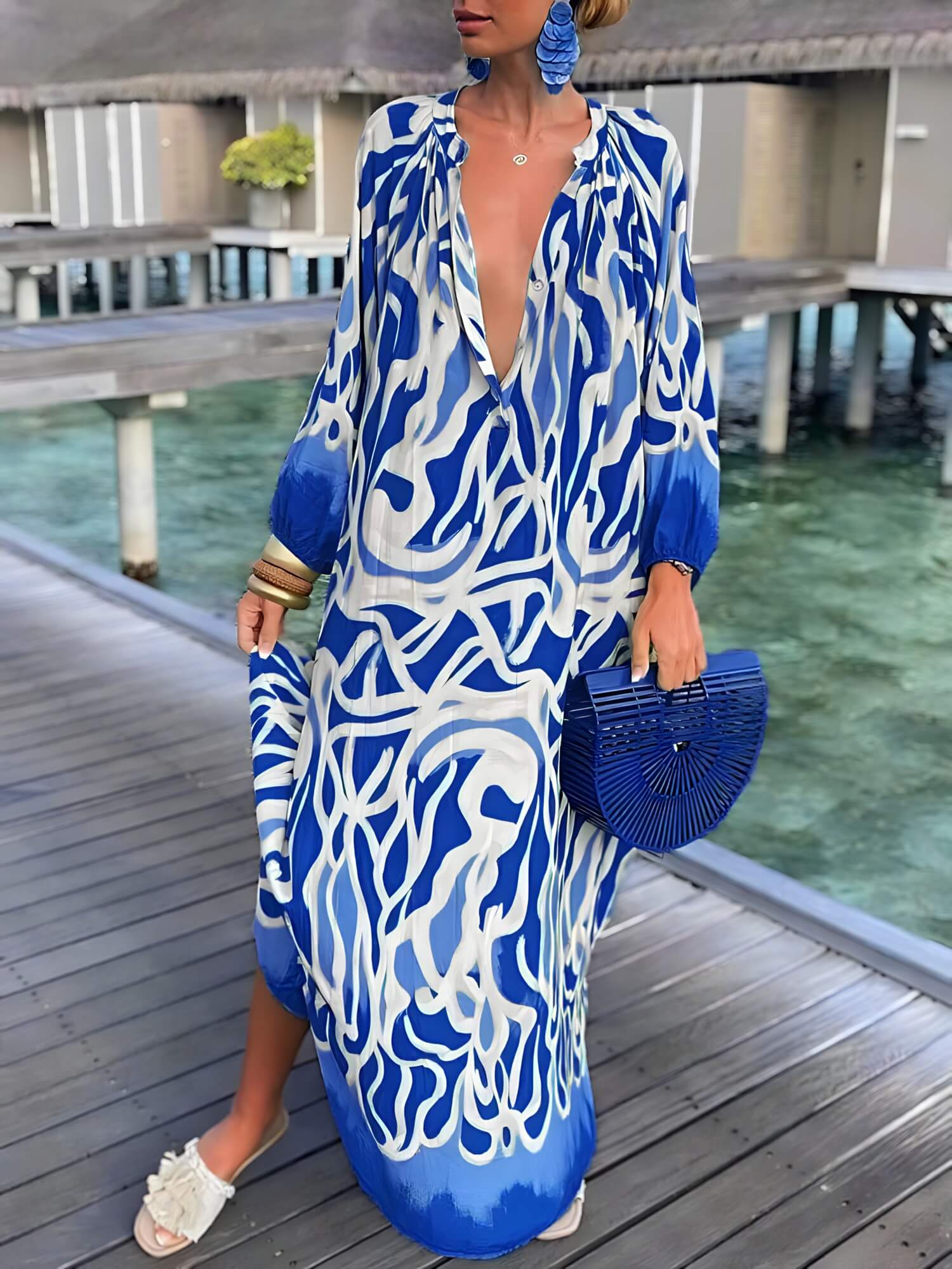 Vestido Longo Azul 3