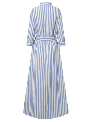Vestido Longo Casual Azul 4