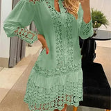 Vestido Curto de Renda Dentelle