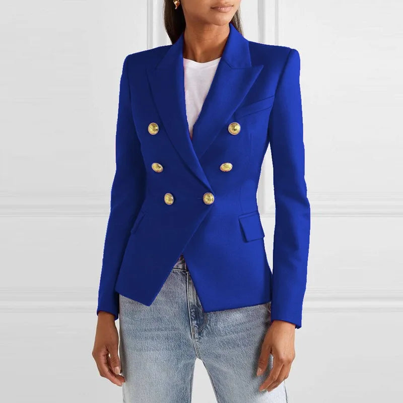 Blazer Feminino Casual Azul 01