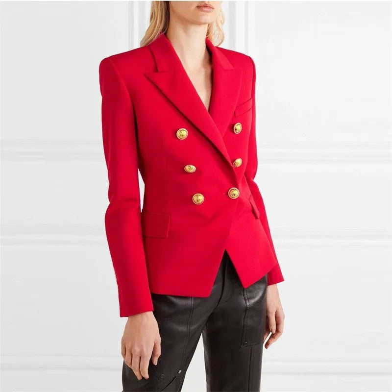 Blazer Feminino Casual Vermelho 05