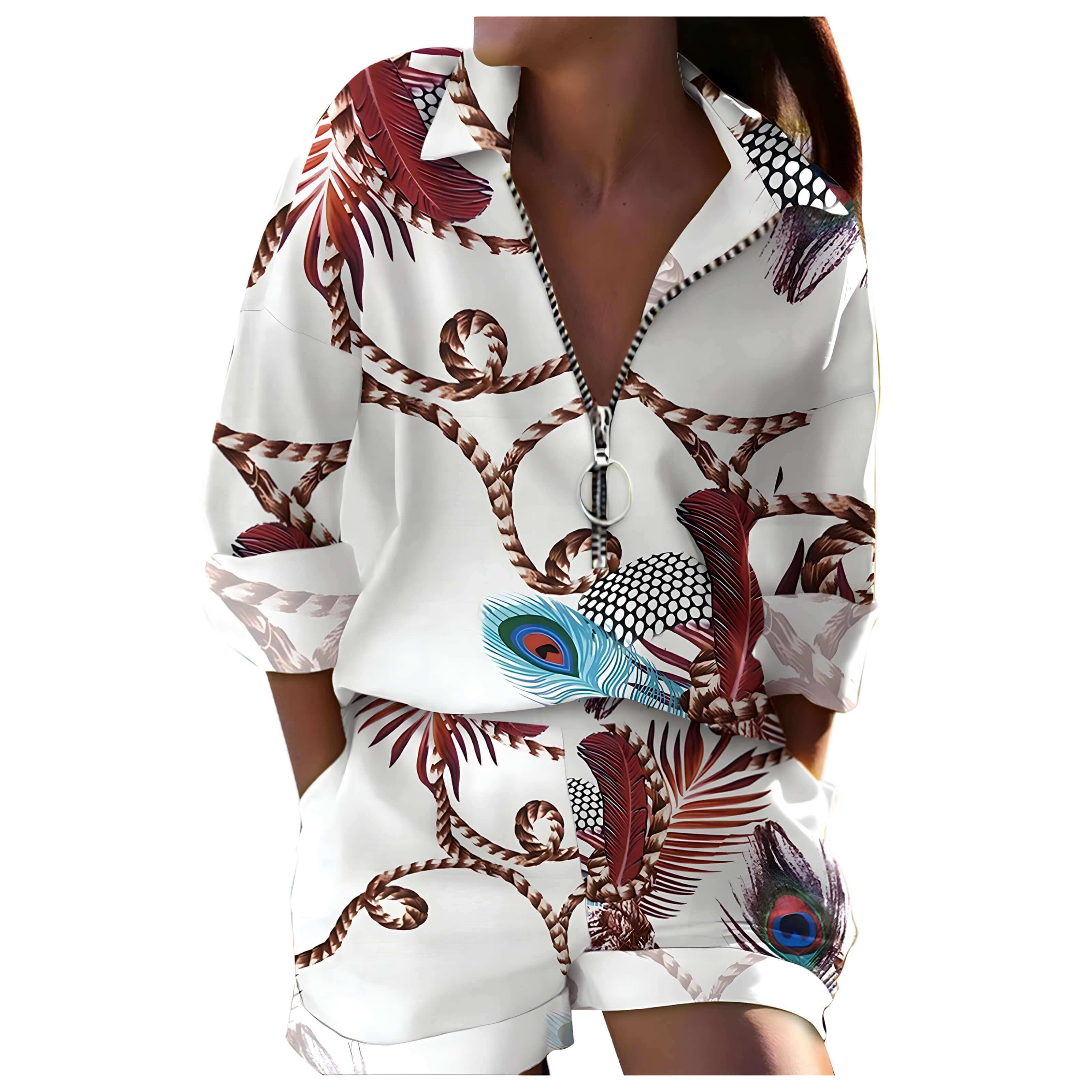 Conjunto Básico Branco Estampado 2