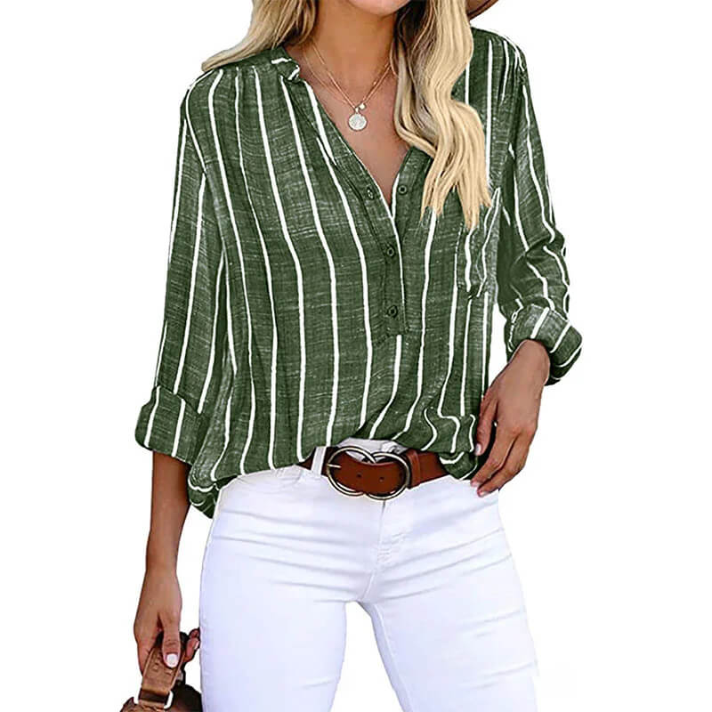 Camisa Feminina Casual Verde 5