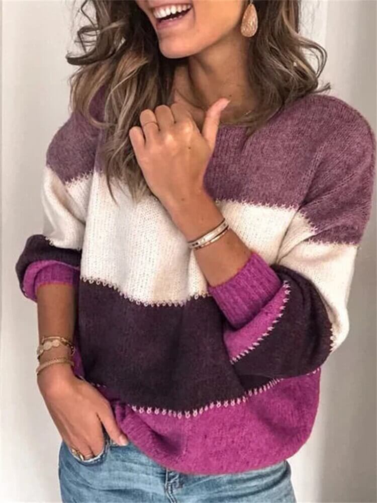 Suéter Oversized Feminino Roxo 5