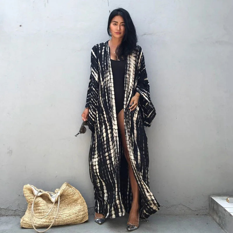 Saída de Praia Kimono Preto 04