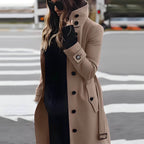 Casaco Feminino de Lã Batida Bege 2