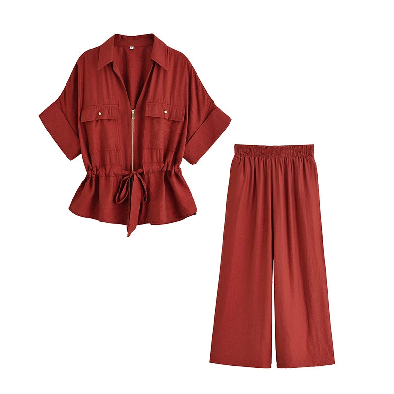 Conjunto Feminino Vermelho 09