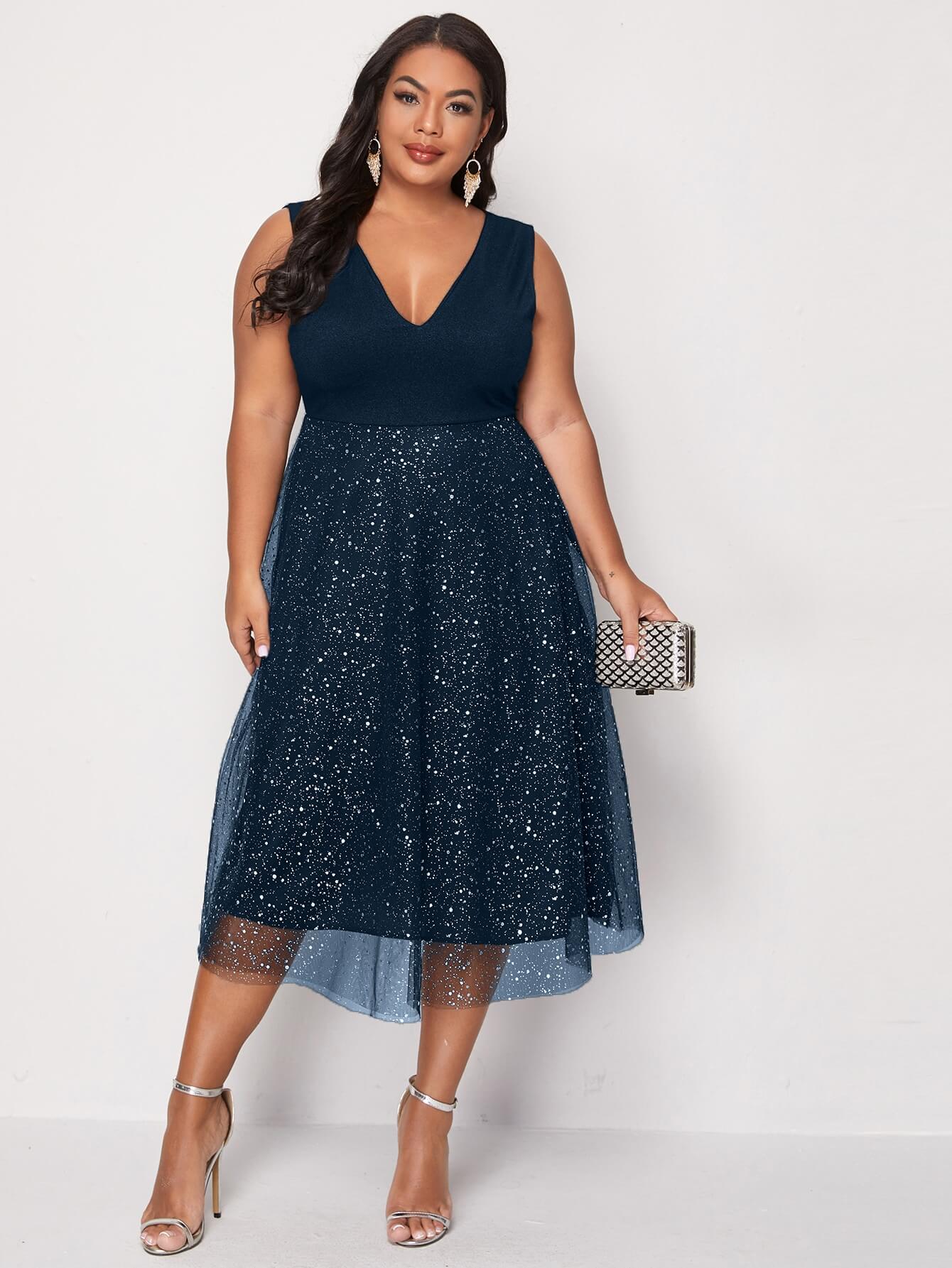 Vestido Curto Genova - Plus Size Azul / G 57