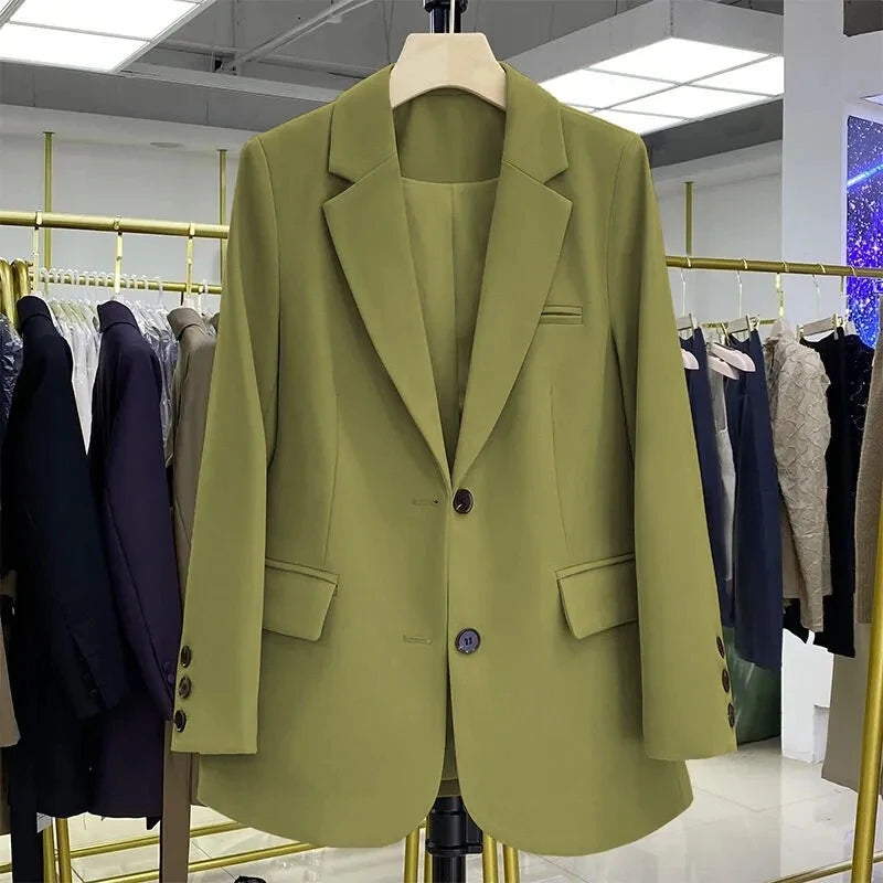 Blazer Feminino Casual Verde Oliva 8