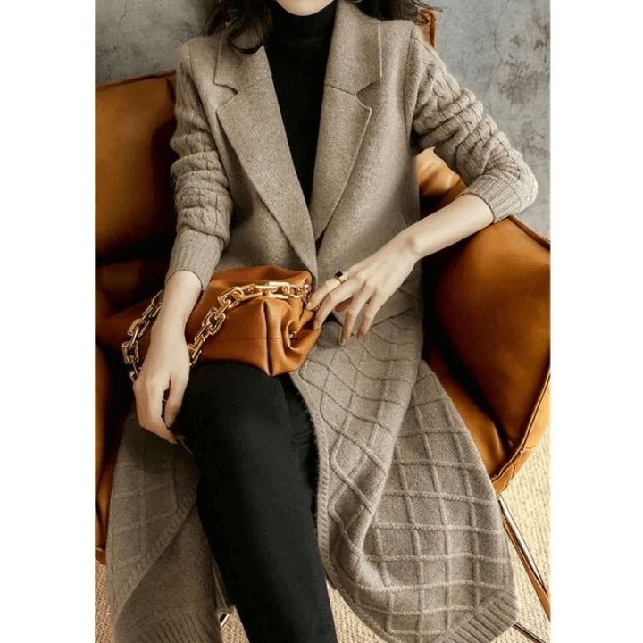 Cardigan Longo Ponto Aberto Tamale