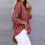 Camisa Feminina Casual Vermelho 3