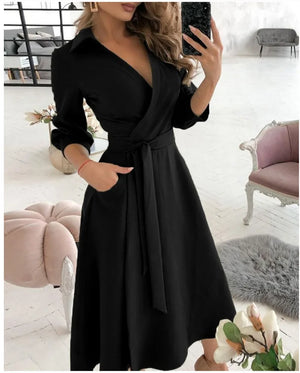 Vestido Midi Elegante Preto 02