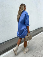 Camisa Dress Azul 03