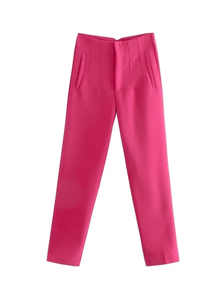 Calça Feminina Elegante Rosa 17