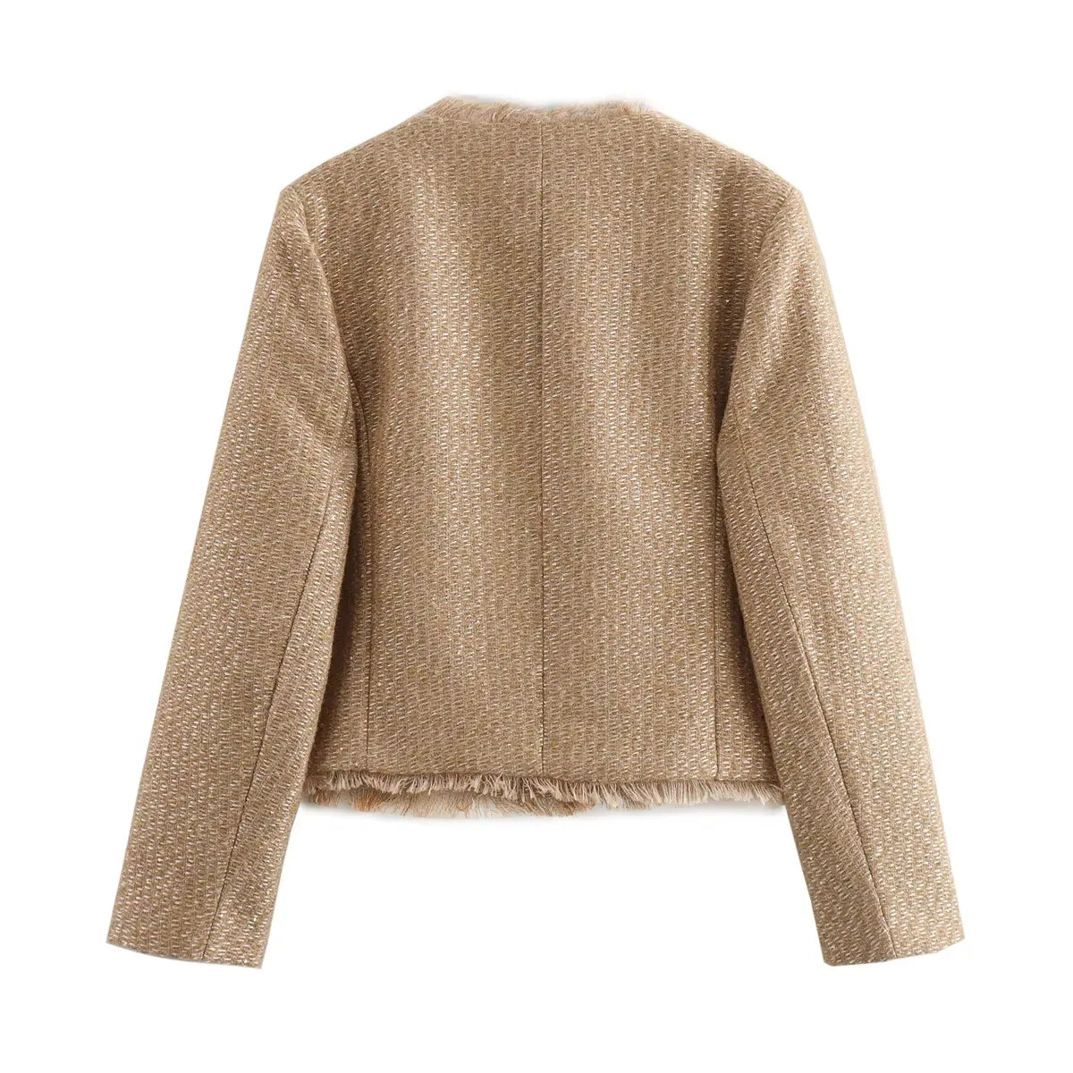 Blazer Feminino Casual Bege 7