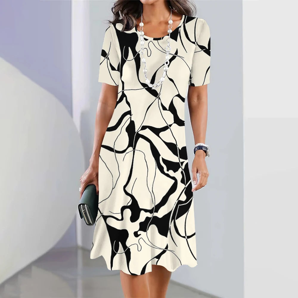 Vestido Midi Estampado Reyna