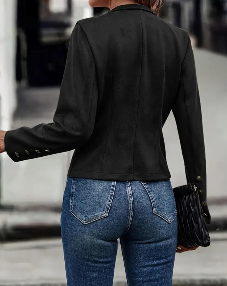 Jaqueta Feminina Casual Preto 4