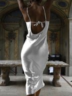 Vestido Longo de Cetim Selenae