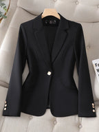 Blazer Feminino Elegante Preto 03