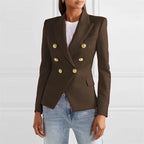 Blazer Feminino Casual Marrom 02