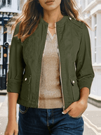 Jaqueta Feminina Casual Verde 2