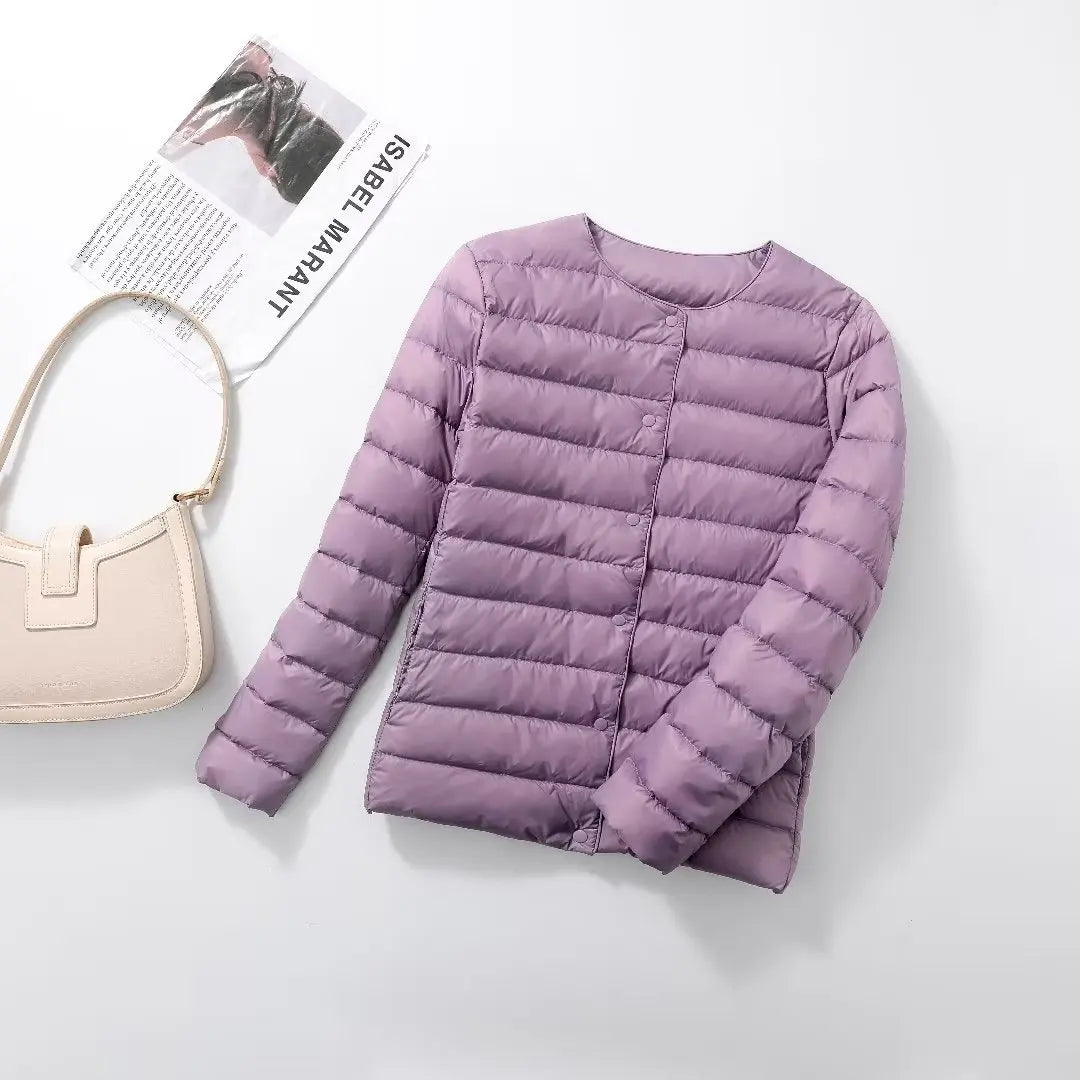 Jaqueta Feminina Puffer Impermeável Lilás 10