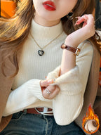 Suéter Feminino Gola Alta Térmico Areia 03