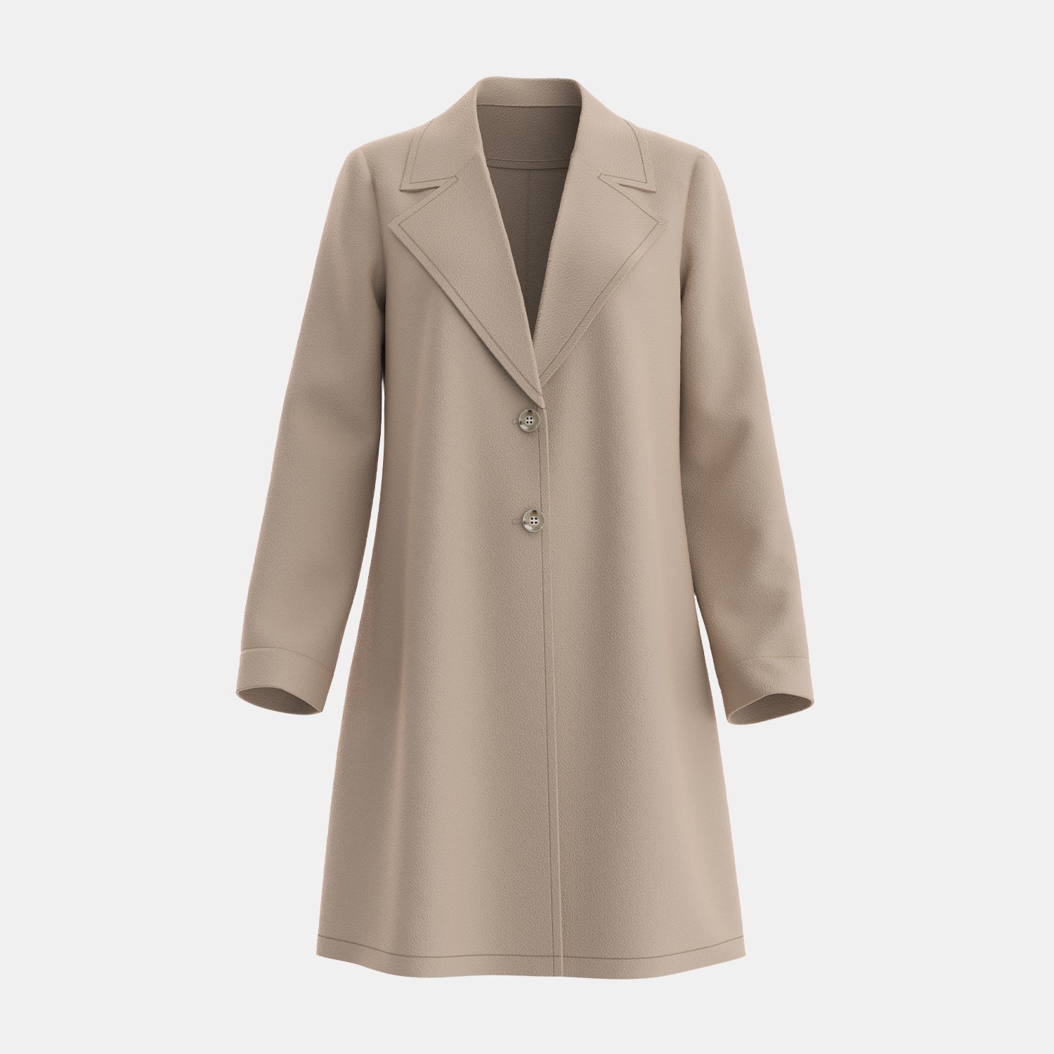 Casaco Feminino de Lã Batida Bege 3