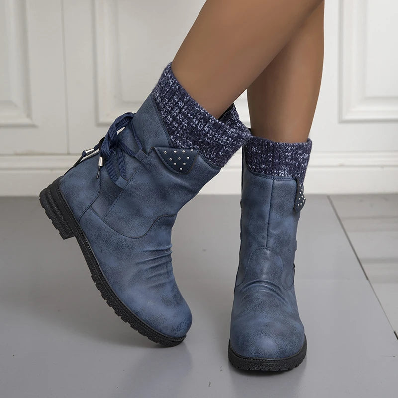 Bota Feminina de Inverno Azul 15