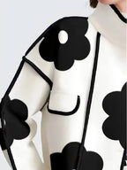 Jaqueta Feminina Casual Preto e Branco 2