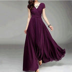 Vestido Longo Elegante Roxo Imperial 01