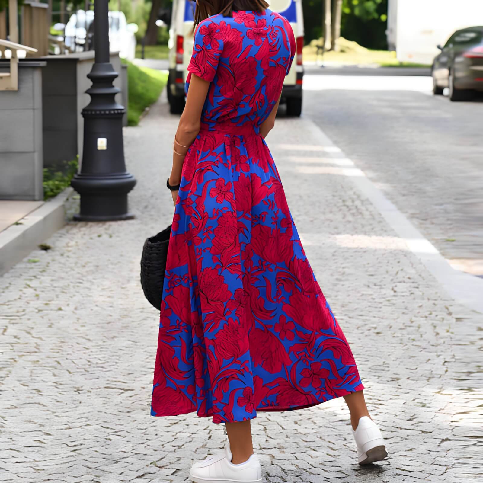 Vestido Mídi Transpassado Vermelho 5