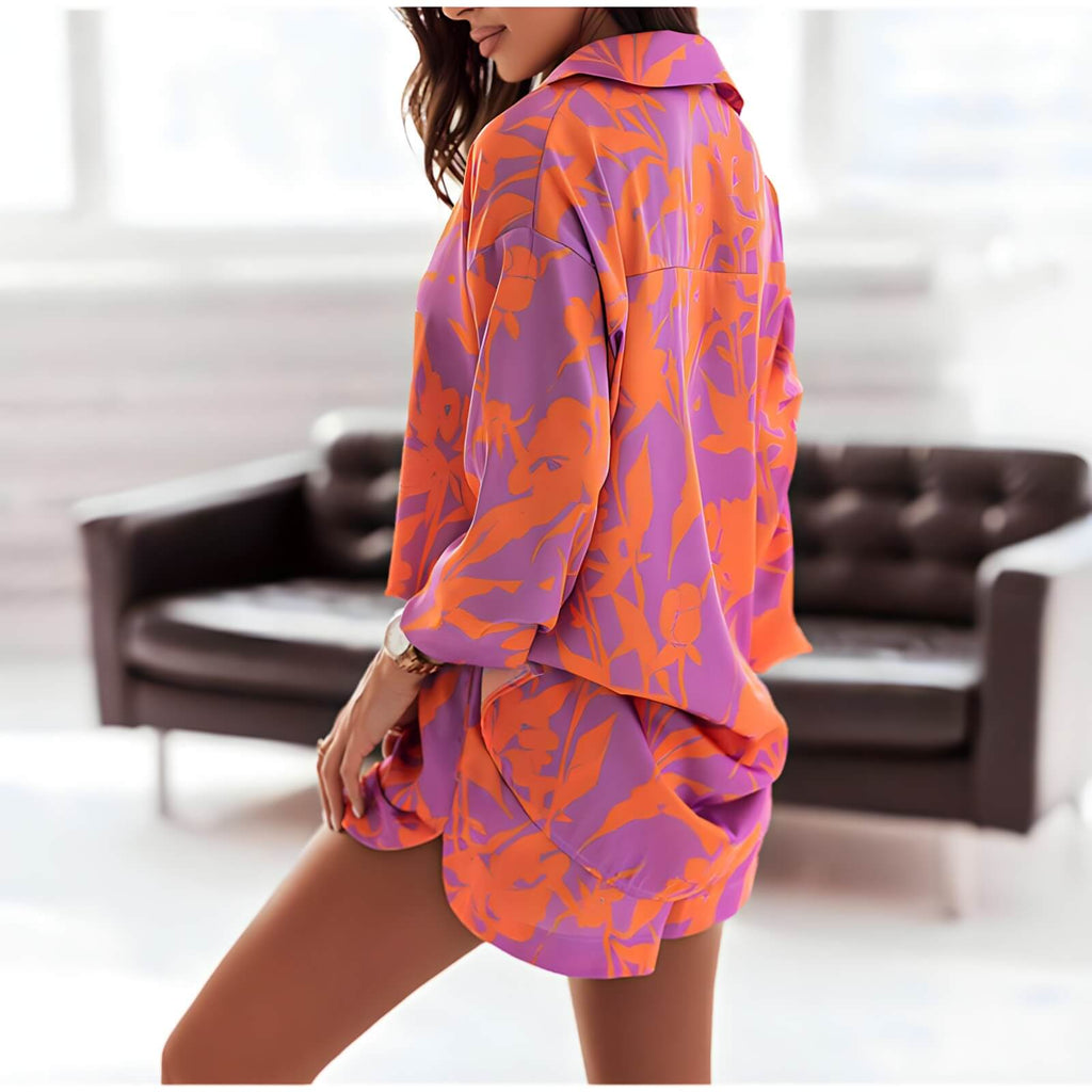 Conjunto Feminino Rosa e Roxo 5