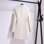 Blazer Longo Casual Creme 3