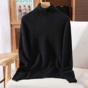 Suéter em Cashmere Gola Alta Preto 04