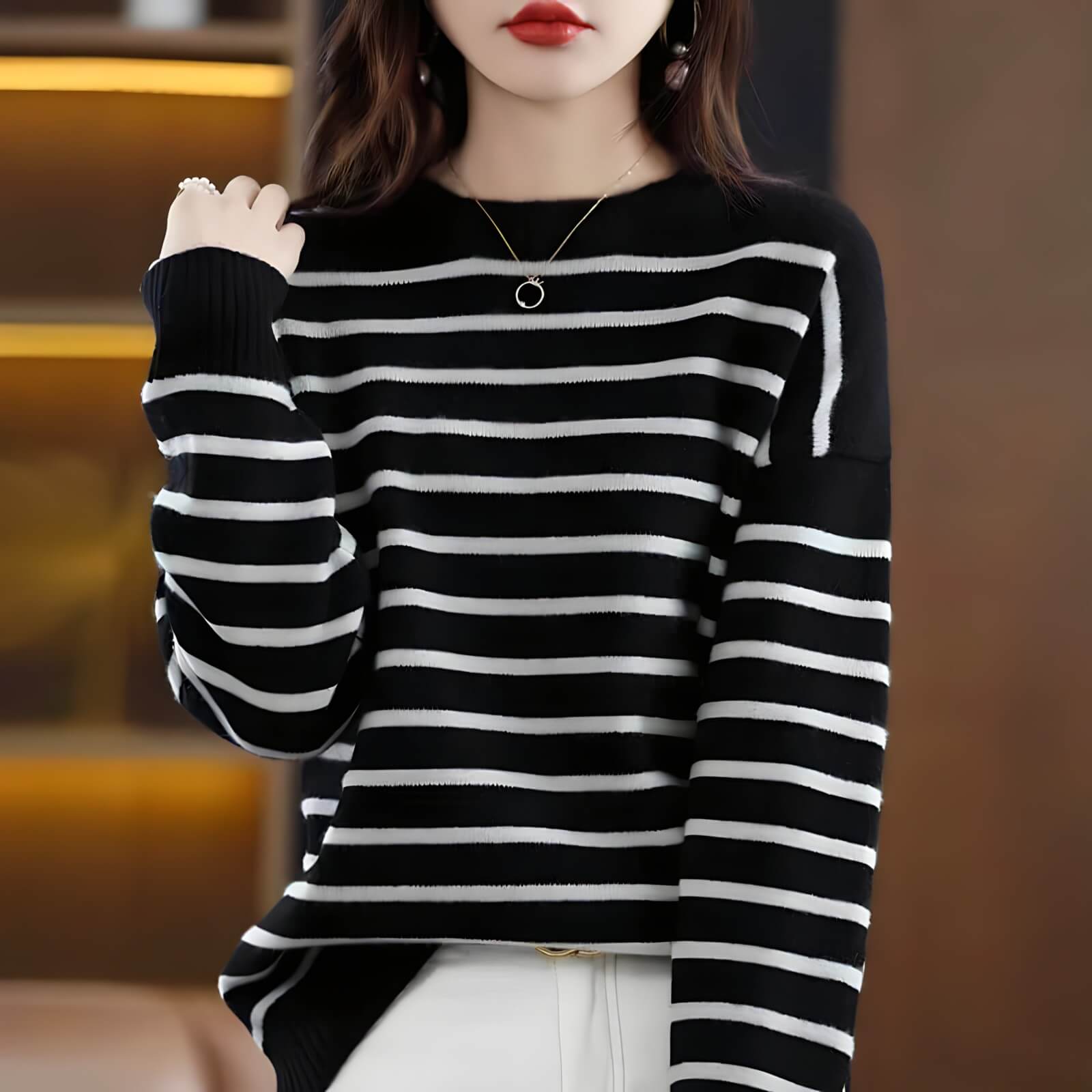 Suéter Feminino Casual Preto 3