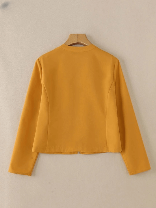 Jaqueta Feminina Casual Amarelo 5