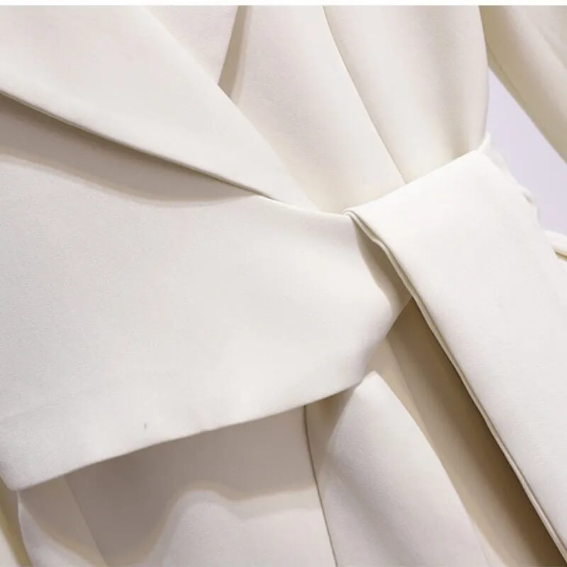 Blazer Longo Casual Creme 6