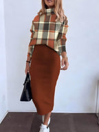 Conjunto Feminino de Malha Xadrez 4