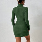 Vestido Curto de Inverno Verde 9