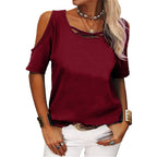 Blusa Casual Ombro Aberto Feminina