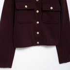 Jaqueta de Lã Batida Bordô 04