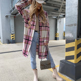 Casaco Feminino Alongado Xadrez Gracile